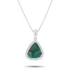Lb Exclusive Platinum 0.60ct Diamond And Opal Necklace Mf05-110425 In Green