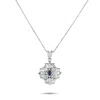 Lb Exclusive Platinum 0.71ct Diamond And Alexandrite Pendant Necklace Mf22-082125 In Metallic