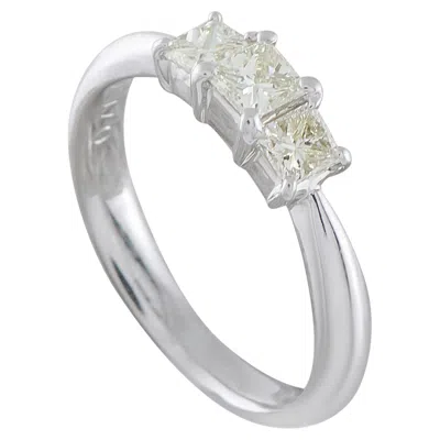Pre-owned Lb Exclusive Platinum 0.71ct Diamond Ring Mf41-052126 In Multi