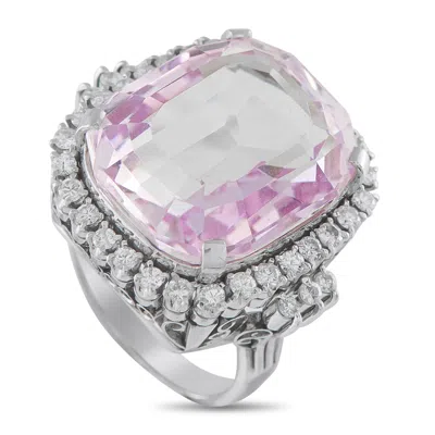 Lb Exclusive Platinum 0.80ct Diamond And Kunzite Ring Mf05-101625 In White