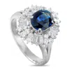 Lb Exclusive Platinum 0.82 Ct Diamond And 1.62 Ct Sapphire Ring Mf26-101625 In Metallic