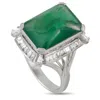 Lb Exclusive Platinum 0.91ct Diamond And Jade Ring Mf11-051425