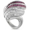 Lb Exclusive Platinum 0.96ct Diamond And Ruby Ring Mf22-061325
