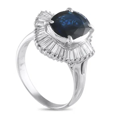 Lb Exclusive Platinum 1.01ct Diamond And Jade Ring Mf16-032625 In Metallic