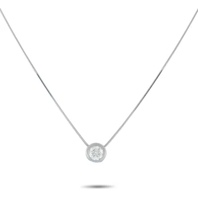 Lb Exclusive Platinum 1.01ct Diamond Pendant Necklace Mf19-010626 In Metallic