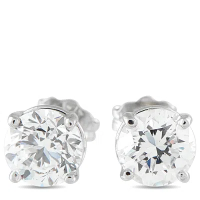 Lb Exclusive Platinum 1.01ct Diamond Stud Earrings Mf12-070125 In White