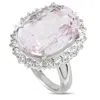 Lb Exclusive Platinum 1.04ct Diamond And Kunzite Ring Mf74-101525 In Silver