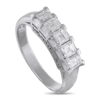 Lb Exclusive Platinum 1.0ct Diamond Five-stone Ring #5332 In White