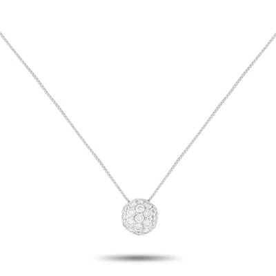 Lb Exclusive Platinum 1.0ct Diamond Pendant Necklace Mf26-082225 In Metallic