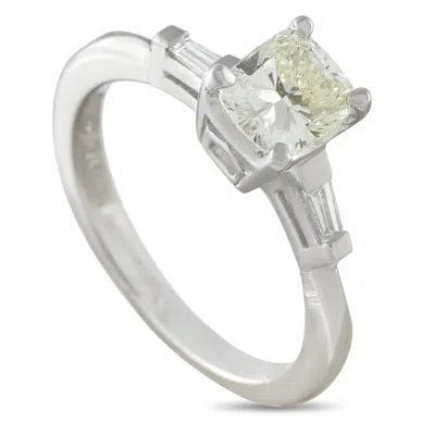 Lb Exclusive Platinum 1.12 Ct Diamond Ring Mf30-051826 In Metallic