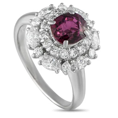 Lb Exclusive Platinum 1.14ct Diamond And Ruby Ring Mf18-073025 In White