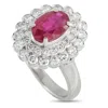 Lb Exclusive Platinum 1.14ct Diamond And Ruby Ring Mf59-101625 In Pink