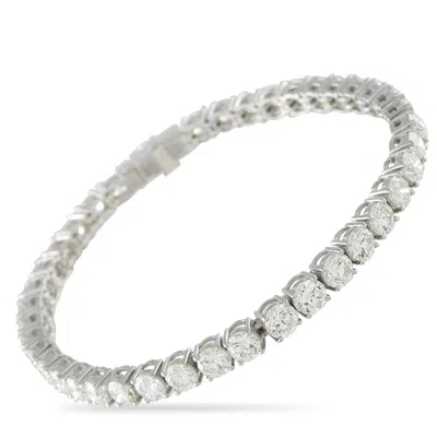 Lb Exclusive Platinum 11.57ct Diamond Tennis Bracelet Mf02-041526 In Metallic