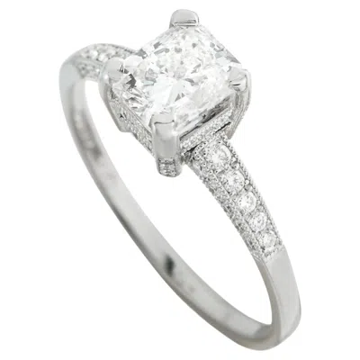 Pre-owned Lb Exclusive Platinum 1.21ct Diamond Ring Mf33-051826 In Multi