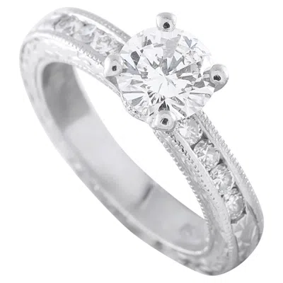 Pre-owned Lb Exclusive Platinum 1.34ct Diamond Engagement Ring Mf02-062626 In Multiple