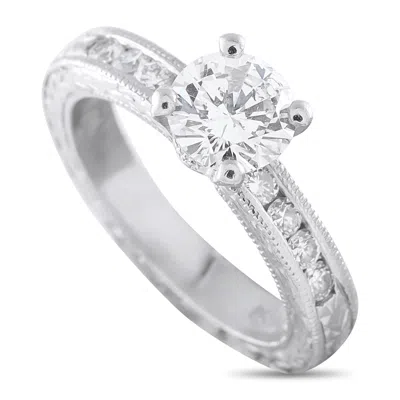 Lb Exclusive Platinum 1.34ct Diamond Engagement Ring Mf02-062626 In White