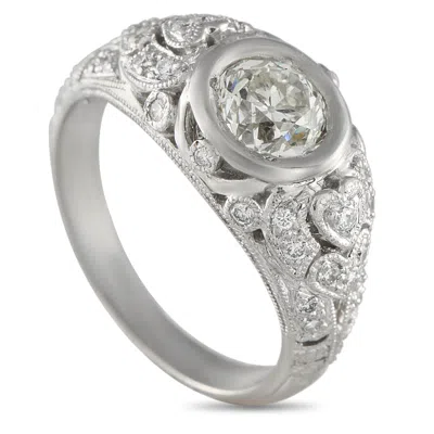 Lb Exclusive Platinum 1.37ct Diamond Art Deco Ring Mf21-061025