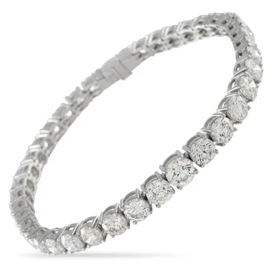 Lb Exclusive Platinum 13.82ct Diamond Tennis Bracelet Mf04-041526 In White