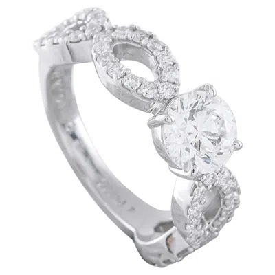 Pre-owned Lb Exclusive Platinum 1.43ct Diamond Ring Mf45-062126 In Multi