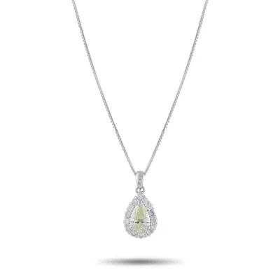 Lb Exclusive Platinum 1.45ct Diamond Pendant Necklace #5436 In Gray