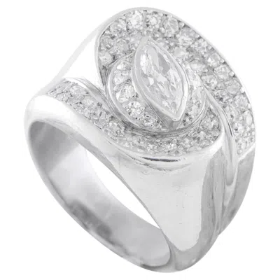 Pre-owned Lb Exclusive Platinum 1.45ct Diamond Ring Mf07-050626 In Multi