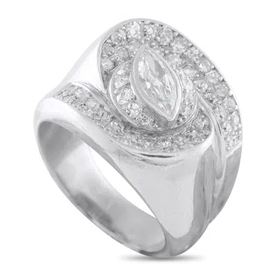 Lb Exclusive Platinum 1.45ct Diamond Ring Mf07-050626 In Silver