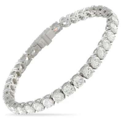 Lb Exclusive Platinum 15.58ct Diamond Tennis Bracelet Mf01-041526 In Transparent