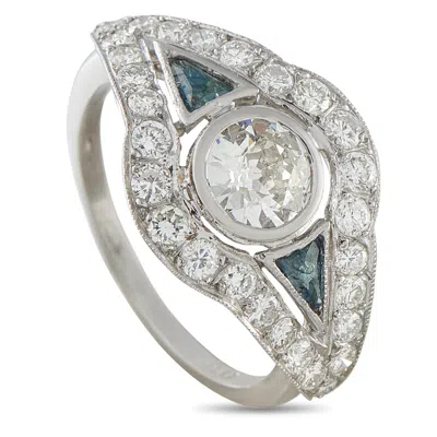 Lb Exclusive Platinum 1.57 Ct Diamond Ring Mf19-051826 In Green