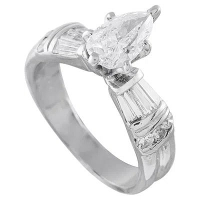 Pre-owned Lb Exclusive Platinum 1.64ct Diamond Ring Mf37-070126 In Multiple