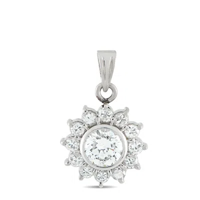 Lb Exclusive Platinum 1.74ct Diamond Pendant Mf57-101525 In Silver