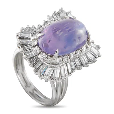 Lb Exclusive Platinum 1.80ct Diamond And Sapphire Ring Mf34-050726 In Pink