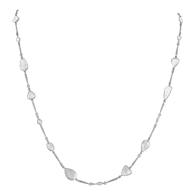 Pre-owned Lb Exclusive Platinum 19.60ct Diamond Necklace Mf09-121525 In Multi