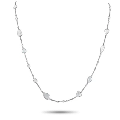 Lb Exclusive Platinum 19.60ct Diamond Necklace Mf09-121525 In Metallic