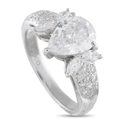 Lb Exclusive Platinum 2.01ct Diamond Ring #5300 In Silver