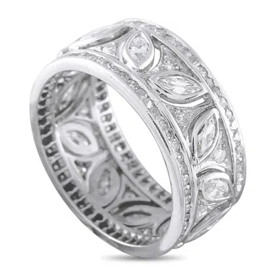Lb Exclusive Platinum 2.02ct Diamond Band Ring Mf22-062526 In Silver