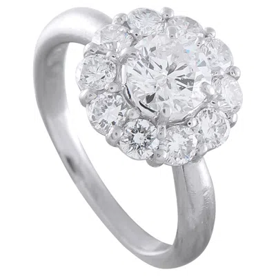 Pre-owned Lb Exclusive Platinum 2.02ct Diamond Ring Mf39-052126 In Multi