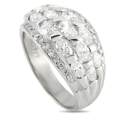Lb Exclusive Platinum 2.03ct Diamond Dome Ring Mf41-101725 In Metallic