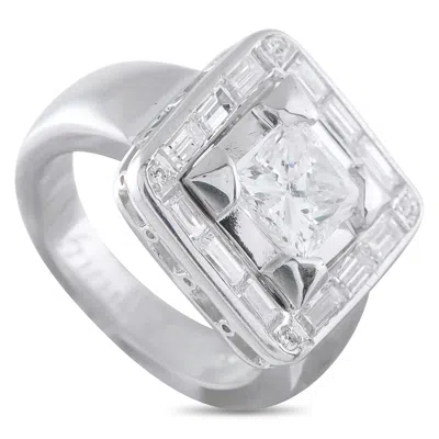 Lb Exclusive Platinum 2.17ct Diamond Ring Mf12-122425 In Metallic