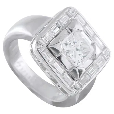 Pre-owned Lb Exclusive Platinum 2.17ct Diamond Ring Mf12-122425 In Multi