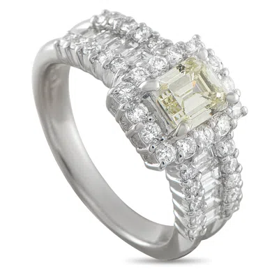 Lb Exclusive Platinum 2.18ct Diamond Ring Mf03-123025 In Silver