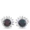 Lb Exclusive Platinum 2.40ct Diamond And Pearl Earrings Mf13-022025 In White