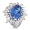 Lb Exclusive Platinum 2.93 Ct Diamond And 6.83 Ct Tanzanite Ring Mf03-073125 In Metallic