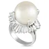 Lb Exclusive Platinum 2.96ct Diamond And Pearl Ring Mf02-022025 In White