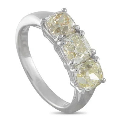 Lb Exclusive Platinum 3.26ct Diamond Ring Mf03-052126 In Metallic