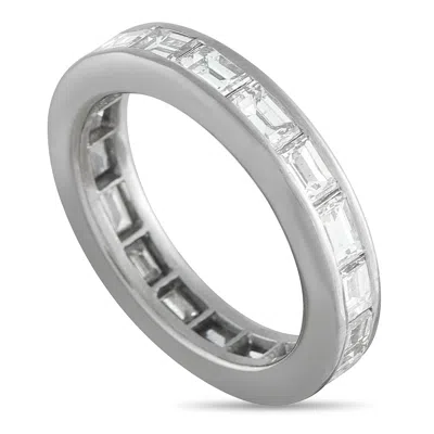 Lb Exclusive Platinum 3.44ct Diamond Eternity Band Ring Mf48-101625 In Silver