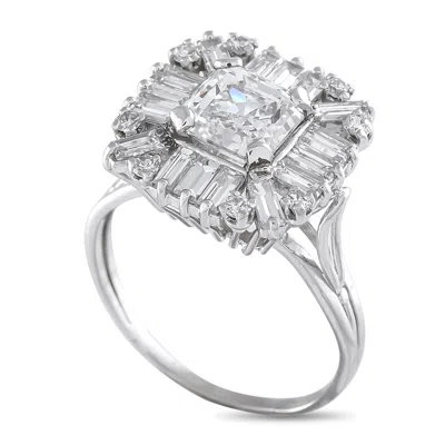 Lb Exclusive Platinum 3.56ct Diamond Ring Mf03-041025 In White