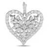 Lb Exclusive Platinum 3.80ct Diamond Heart Pendant Mf26-101025 In Brown