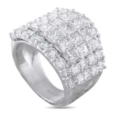 Lb Exclusive Platinum 4.25ct Diamond Ring Mf03-041626 In Silver