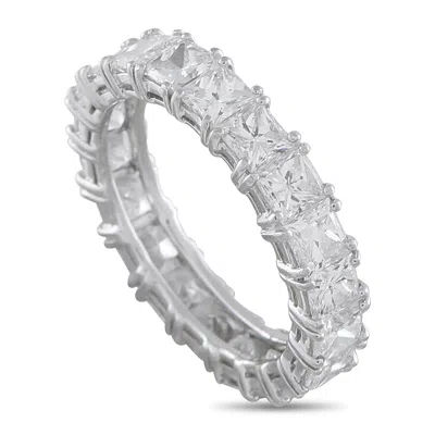 Lb Exclusive Platinum 5.02ct Diamond Eternity Band Ring Mf11-112425 In Metallic