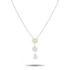 Lb Exclusive Platinum .51 Ct Diamond Cluster Trio Pendant Necklace Mf04-082225 In Metallic